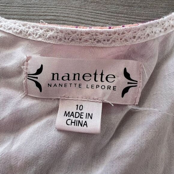 Nanette Lepore Womens Multicolor Patchwork Long Sleeve Boho Dress Size 10 - Picture 3 of 8